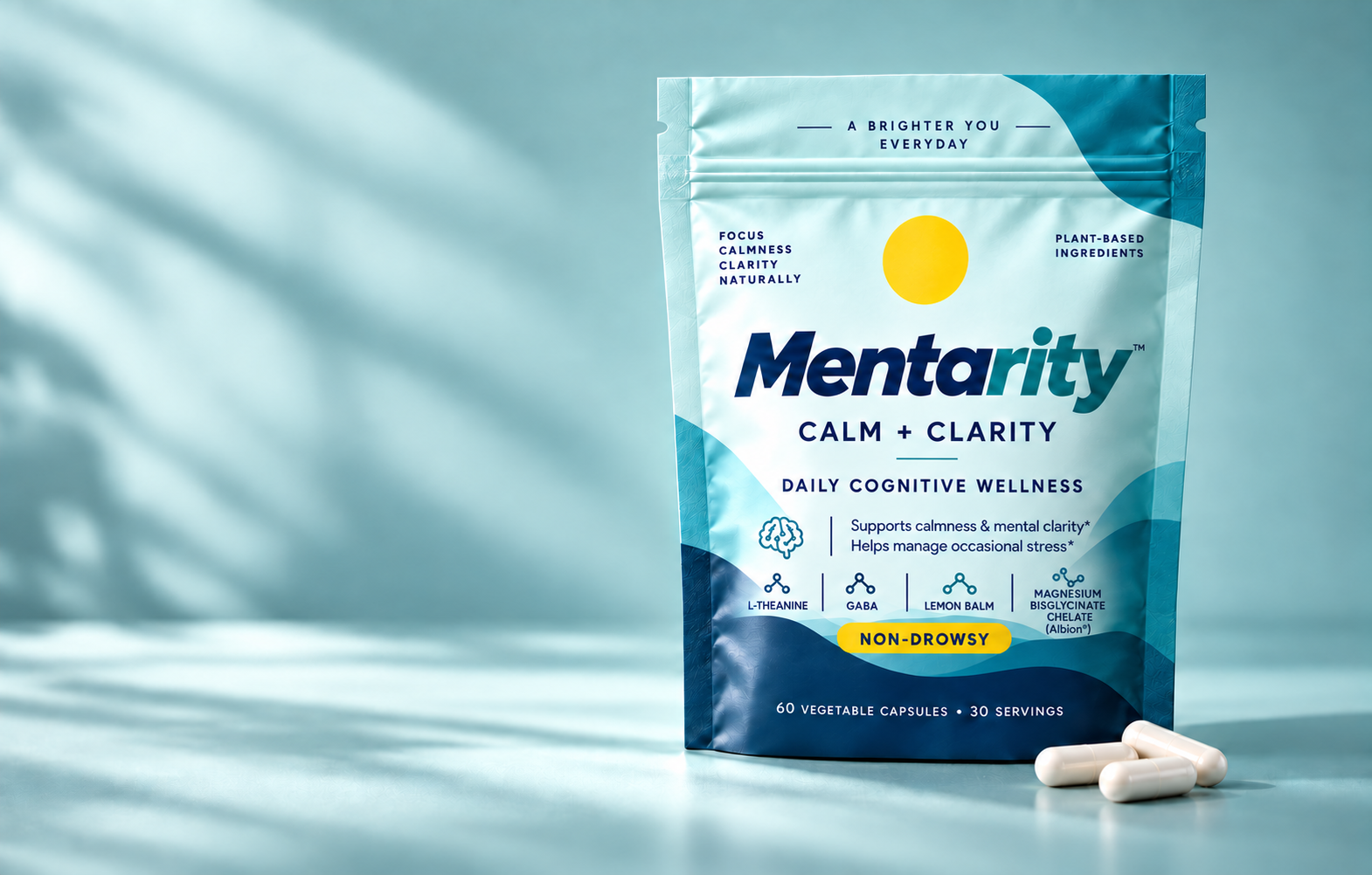 Mentarity blue and teal packaging concept